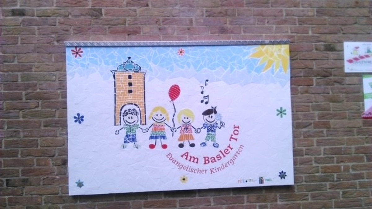 Natlie Ann Löffler, Mosaic art board for an organization, “Am Basler Tor”