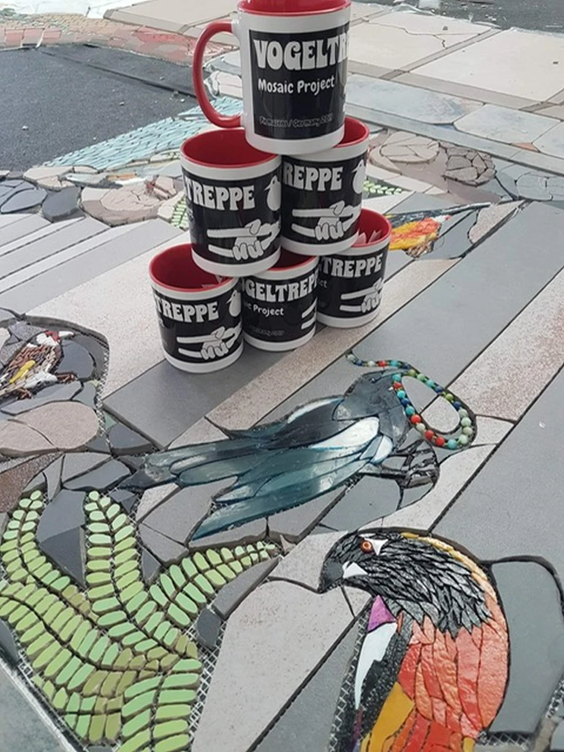 Natlie Ann Löffler, Mosaic art and paint buckets